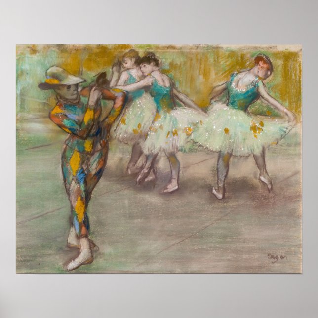 Poster Edgar Degas - Harlequin Dance (Frente)