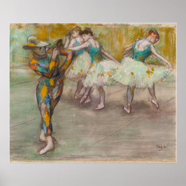 Poster Edgar Degas - Harlequin Dance (Frente)