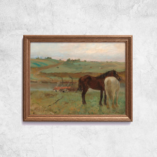 Poster Edgar Degas Horses In A Meadow Old Famous Art