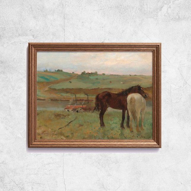 Poster Edgar Degas Horses In A Meadow Old Famous Art (Edgar Degas Horses In A Meadow Old Famous Art Poster
)
