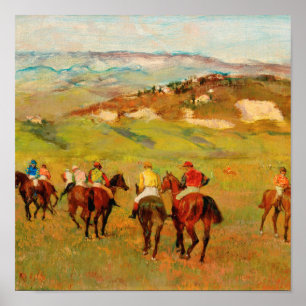 Poster Edgar Degas - Jockeys Em Horseback