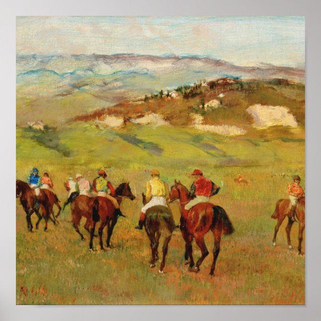 Poster Edgar Degas - Jockeys Em Horseback (Frente)