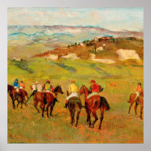 Poster Edgar Degas - Jockeys Em Horseback