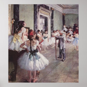 Poster Edgar Degas - Lição do Balé