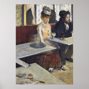 Poster Edgar Degas   Num café ou na Absinthe