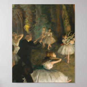 Poster Edgar Degas O Ensaio Do Balé No Palco