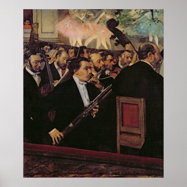 Pôster Edgar Degas | Orquestra de Ópera, c.1870 (Frente)