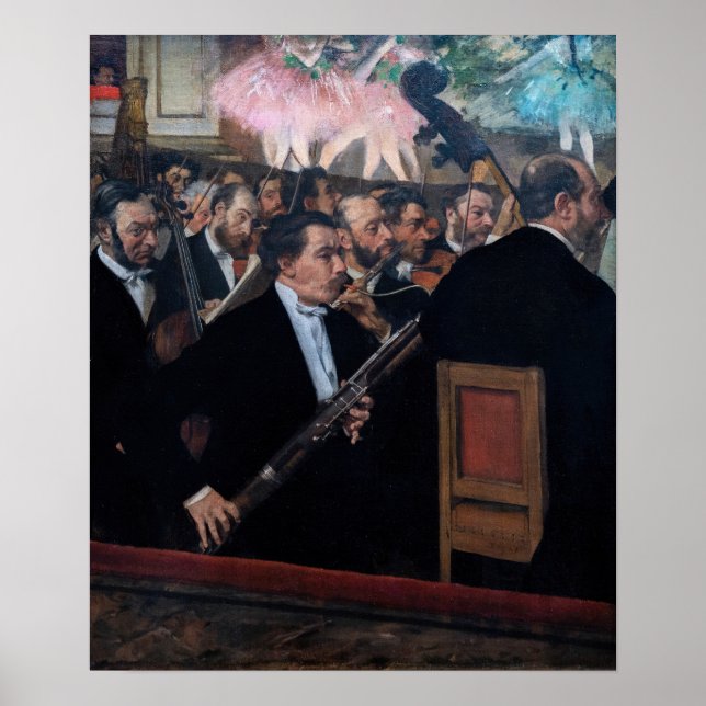 Poster Edgar Degas - Orquestra na Ópera (Frente)