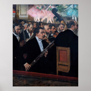 Poster Edgar Degas - Orquestra na Ópera
