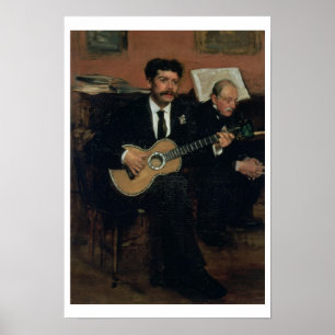 Pôster Edgar Degas Portrait of Lorenzo Pagans