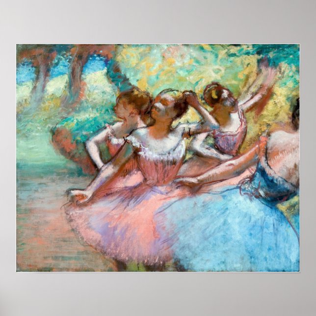 Poster Edgar Degas - Quatro Ballerinas no Palco (Frente)