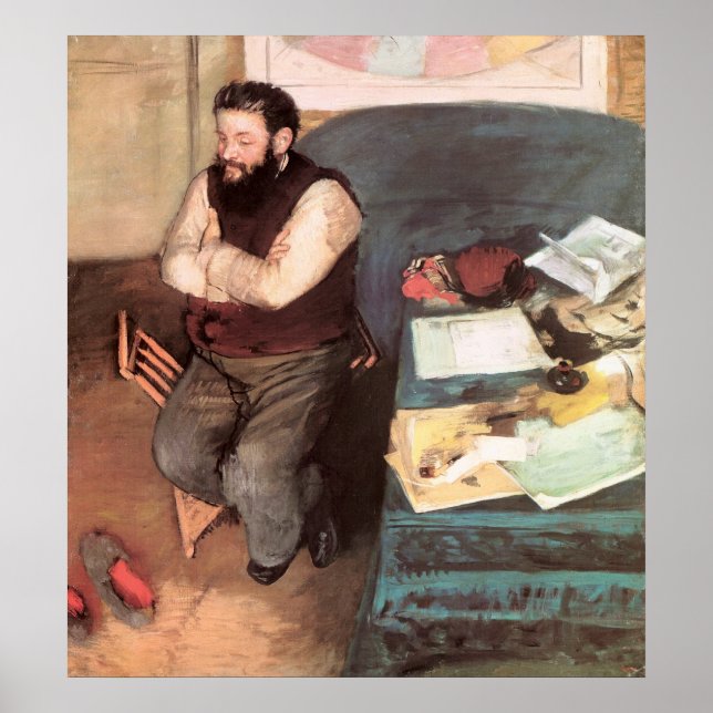 Poster Edgar Degas Retrato de Diego Martelli (Frente)