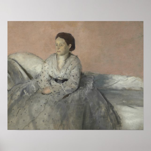 Poster Edgar Degas - Retrato de Madame Rene de Gás (Frente)