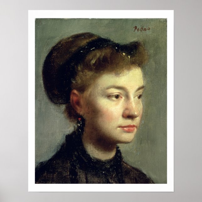 Pôster Edgar Degas | Retrato de uma jovem, 1867 (Frente)