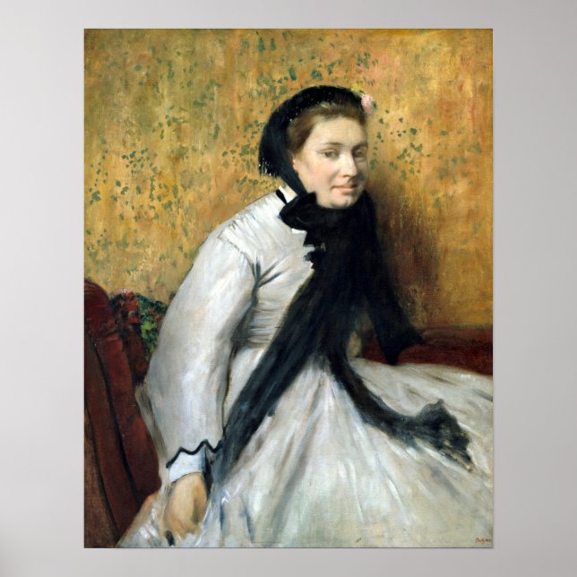 Poster Edgar Degas Retrato de uma Mulher em Cinza (Frente)