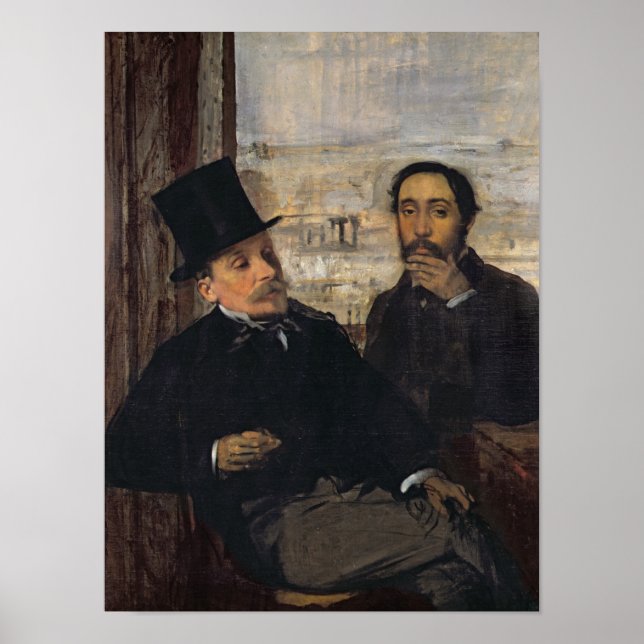 Pôster Edgar Degas | Self Portrait w Evariste de Valernes (Frente)
