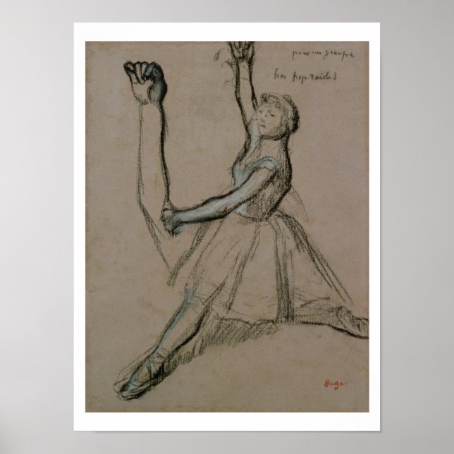 Pôster Edgar Degas | Study of a Dancer (Frente)