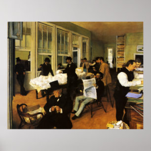 Pôster Edgar Degas um escritório do algodão em Nova