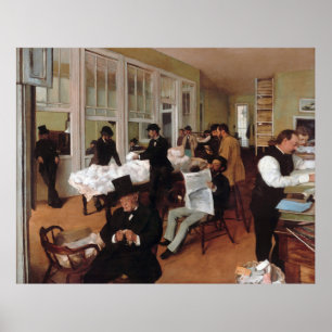 Pôster EDGAR DEGAS - um escritório do algodão em Nova