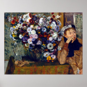 Pôster Edgar Degas uma mulher assentada ao lado de um