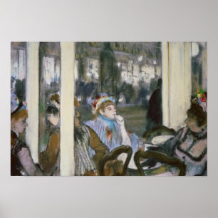 Pôster Edgar Degas Women on a Cafe Terrace, 1877