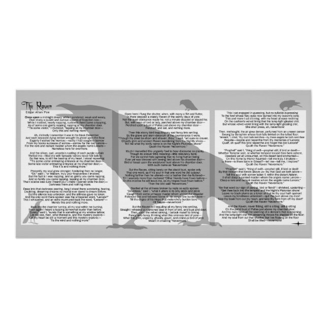 Pôster Edgar Poe The Raven (Frente)