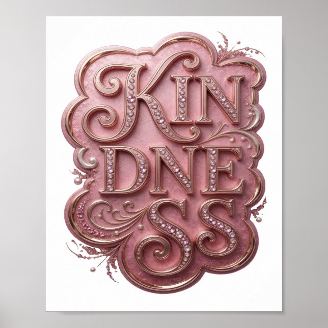 Poster Edgy Gold GENTILEZA Design Personalizado (Frente)