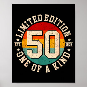 Poster edição limitada de 50 anos de idade vintage 1976 5
