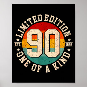 Poster edição limitada de 90 anos vintage 1936 90º