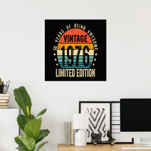 Poster Edição Limitada de Aniversário de 50 anos Vintage