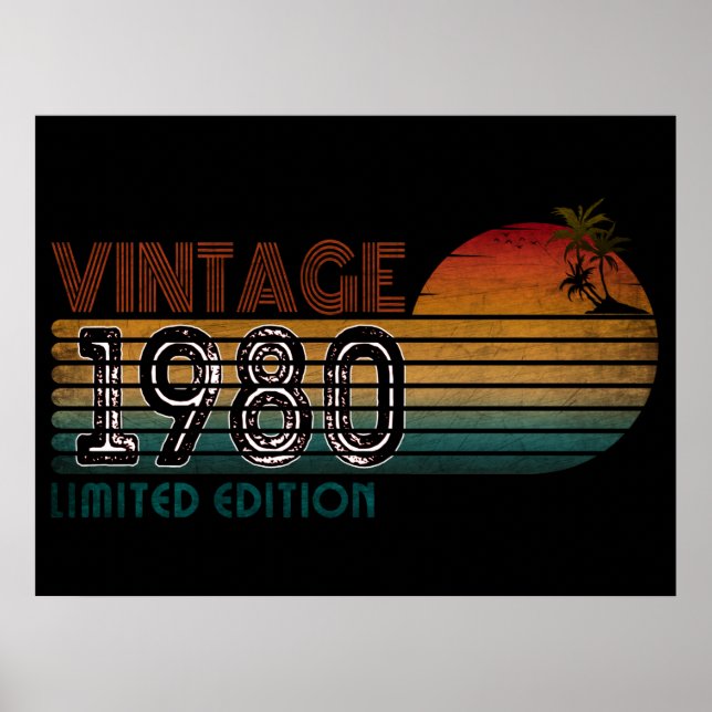 Poster edição limitada vintage 1980 (Frente)
