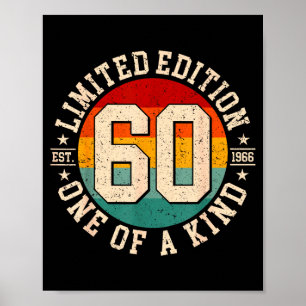 Poster edição limitada vintage de 60 anos 1966 60º