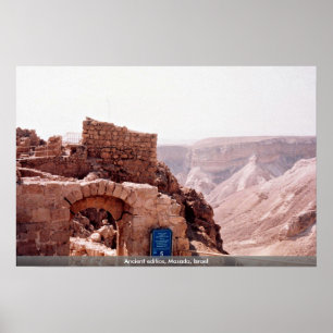 Pôster Edifício antigo, Masada, Israel