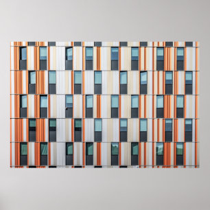 Poster Edifício branco e laranja