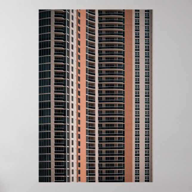 Poster Edifício castanho e negro de alto-relevo (Frente)