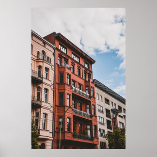 POSTER EDIFÍCIO DE ALTO AUMENTO VERMELHO