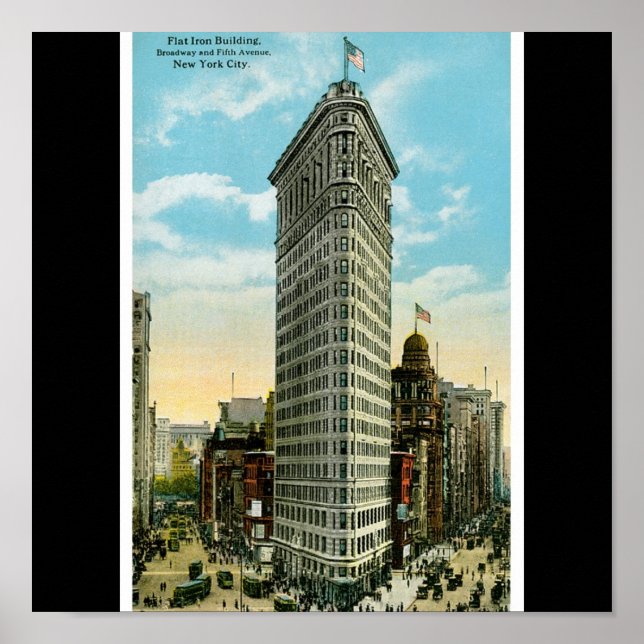 Poster Edifício De Ferro Plana. Broadway e Quinta Avenida (Frente)