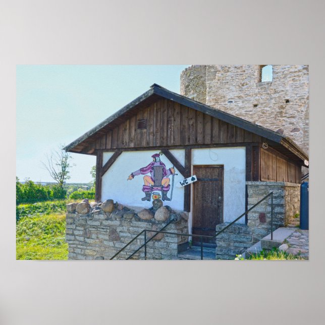 Poster Edifício de Sanitários do Castelo de Rakvere, Estô (Frente)
