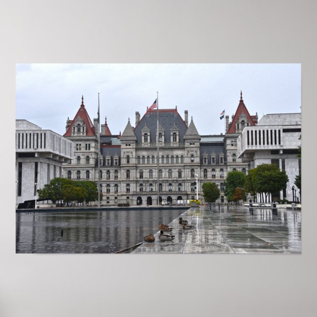 Poster Edifício do Capitólio do Estado de Nova York (Frente)