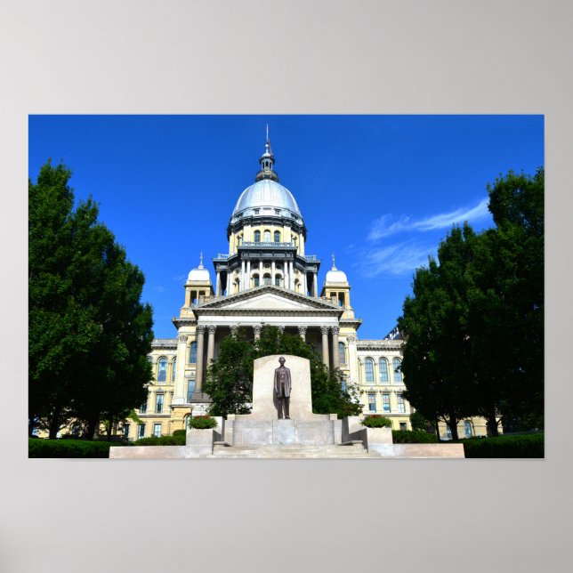 Poster Edifício do Capitólio Estadual de Illinois (Frente)
