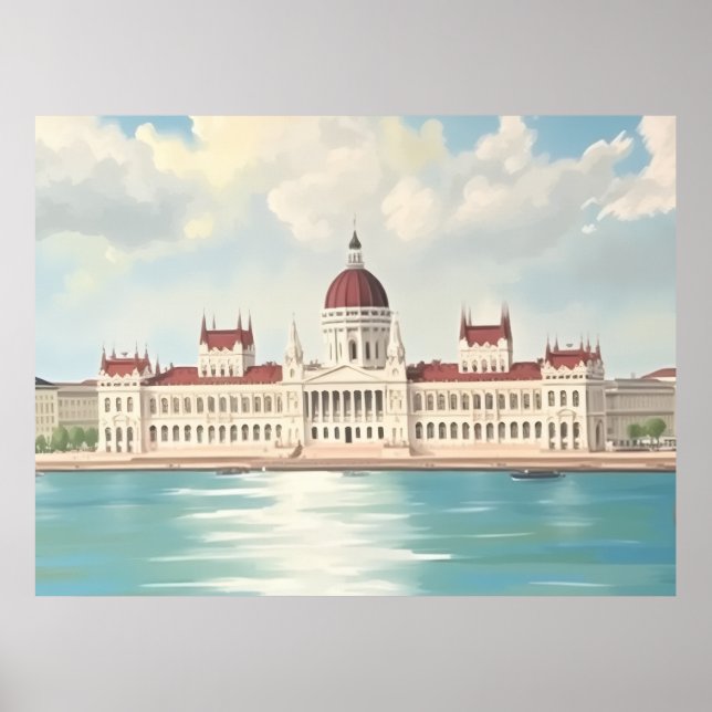 Poster Edifício do Parlamento Budapeste Hungria (Frente)