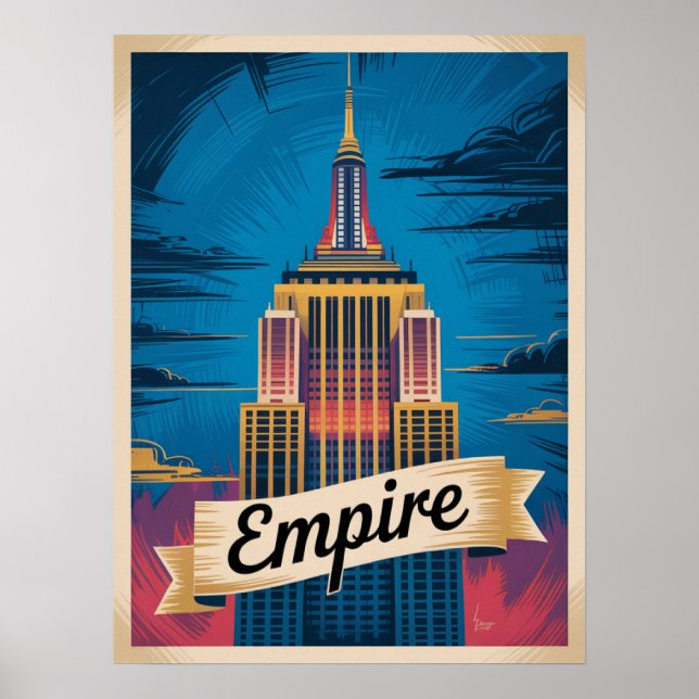 Poster Edifício Empire State Nova York (Frente)