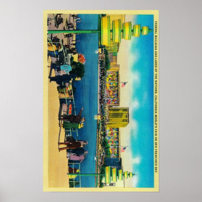 Pôster Edifício Federal e Lagos das Nações (Frente)