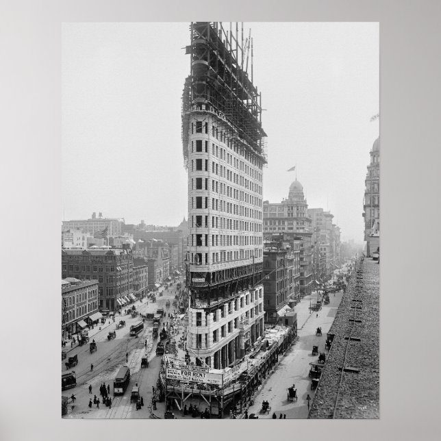 Poster Edifício Flatiron, 1902. Foto Antiga (Frente)