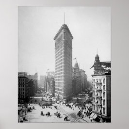 Poster Edifício Flatiron, 1905. Foto Antiga de Nova York