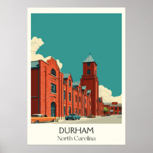 Poster Edifício Histórico de Durham Carolina do Norte