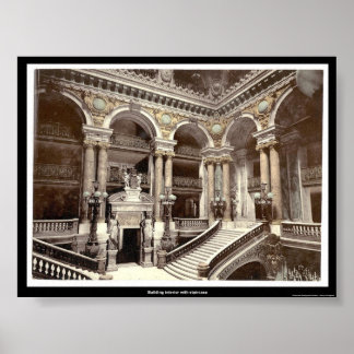 Pôster Edifício interior com escada