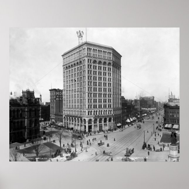 Pôster edifício Majestoso, Detroit: 1899 (Frente)