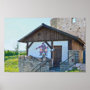 Poster Edifício Toilet Do Castelo Rakvere, Estônia