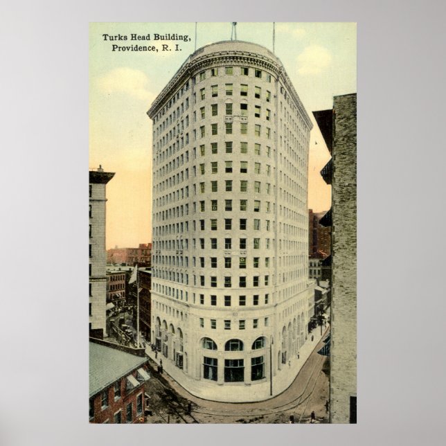 Poster Edifício Turcos Providence RI 1915 Vintage (Frente)